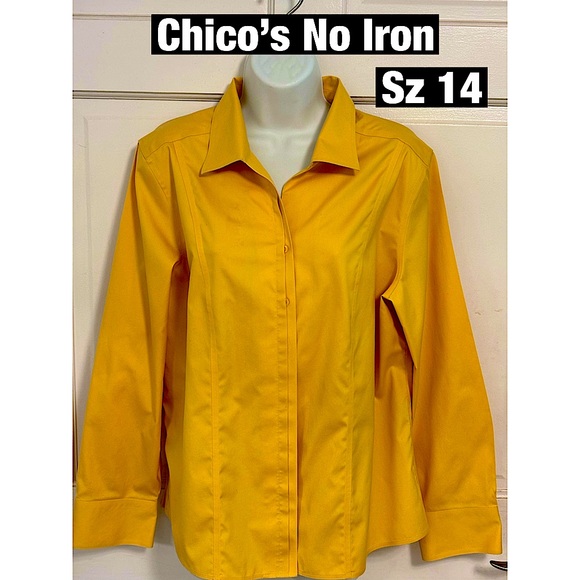 Chico's Tops - Chico’s No Iron Button Down Shirt‎ Never Worn Sz 14